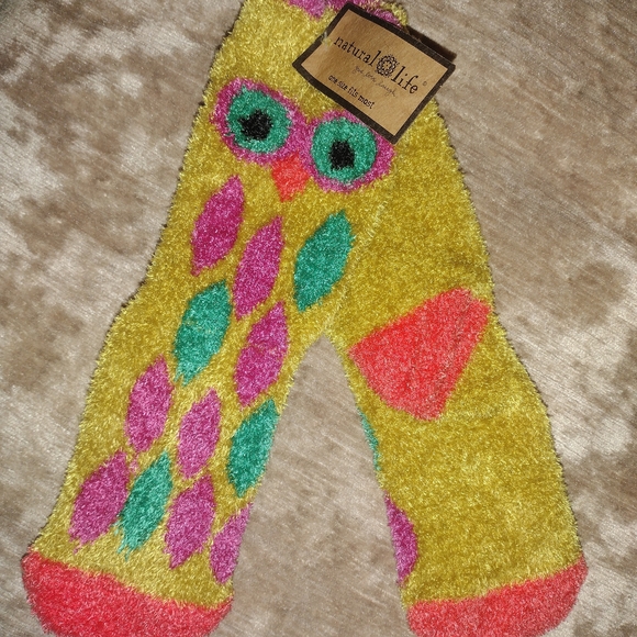 NATURAL LIFE Bright Owl Design Socks - Picture 2 of 2